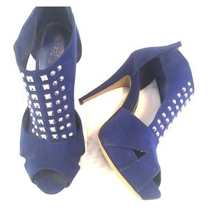 Navy Studded Heels